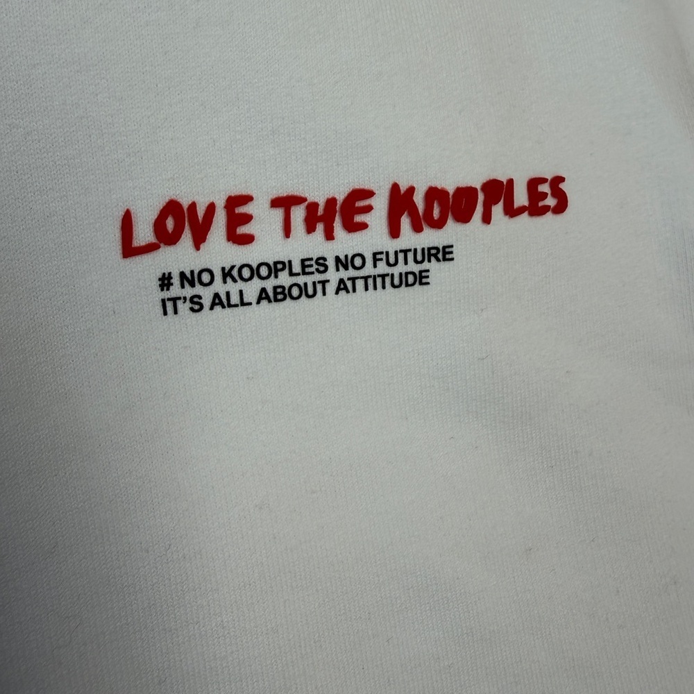 The Kooples - NWT $220 I Love Kooples Logo White Sweatshirt Large - Picture 7 of 13